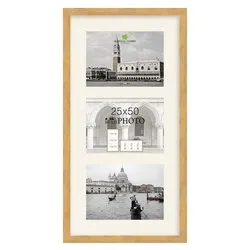 Portafoto multi (25x50cm) 3 foto Rovere 6340C 01012550 - immagine 1