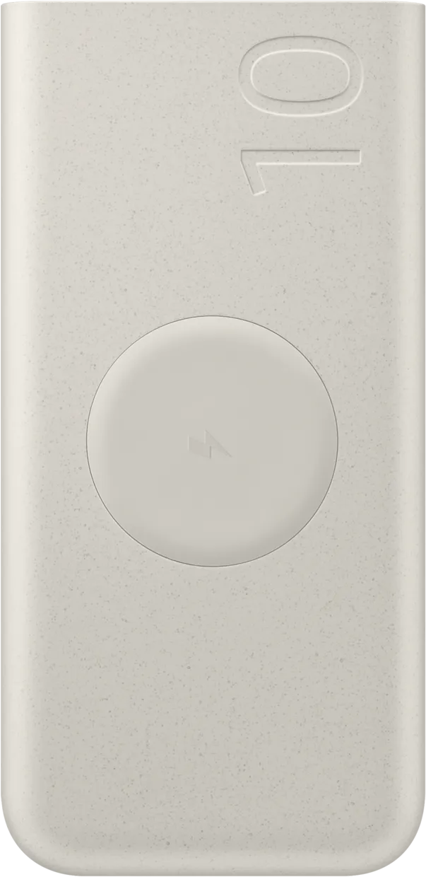 Batteria Esterna Wireless Samsung, 10000mAh, 25W, PD + FQI, 1 x QI - 2 x USB-C, Beige EB-U2510XUEGEU - immagine 1