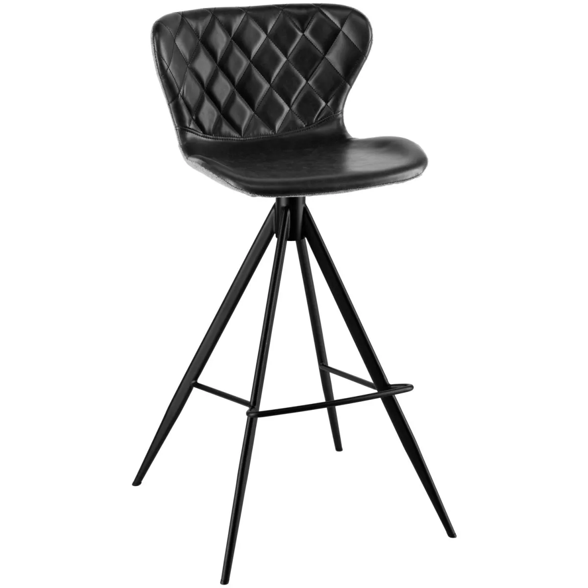 2x VEGA Sgabello Kansas; 52.5x50x104 cm (LxPxH); seduta nero/grigio chiaro, struttura nero; 2 pz. / Pacco - immagine 1