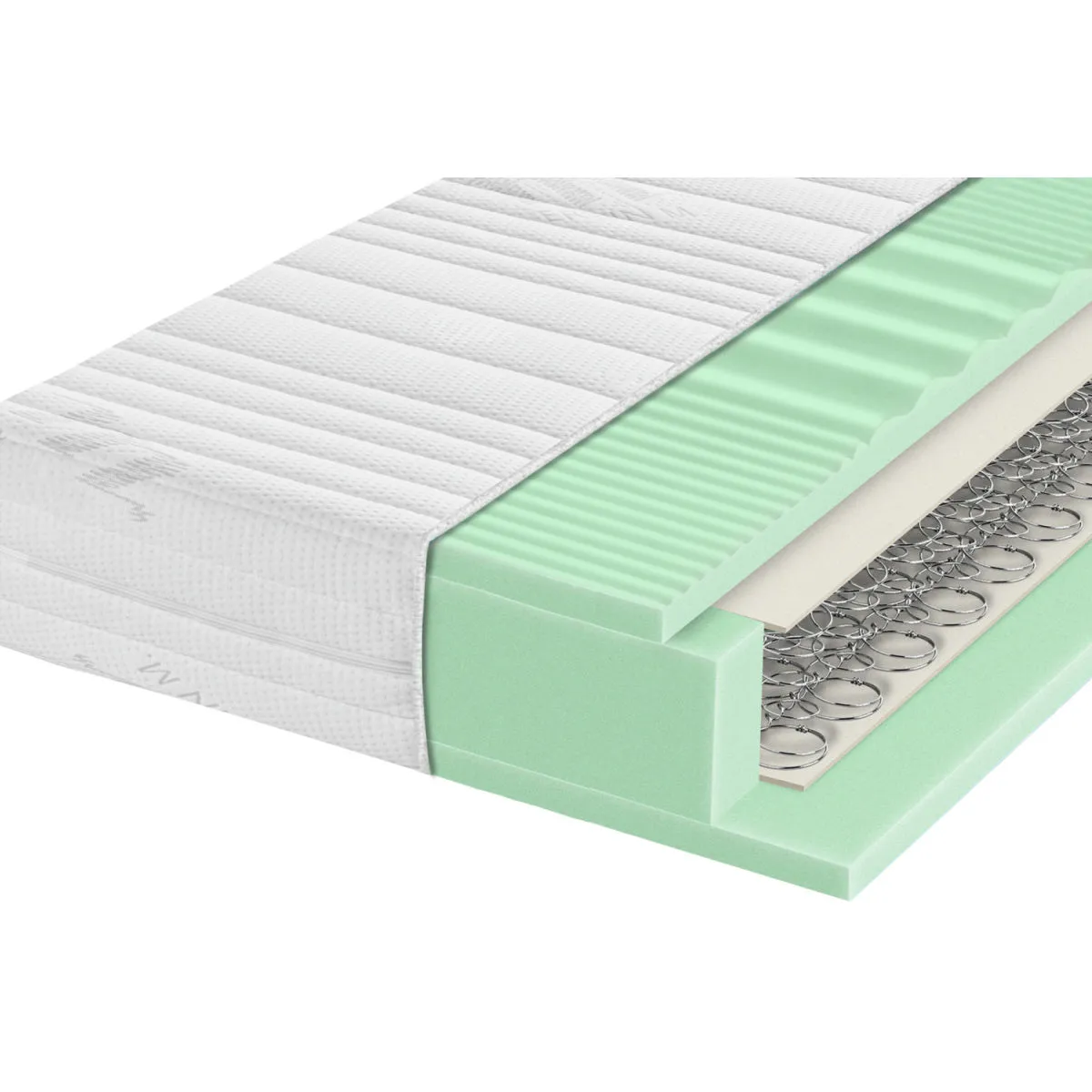 ERWIN M. Materasso a molle; 90x200x20 cm (LxLxH); bianco; duro - immagine 1