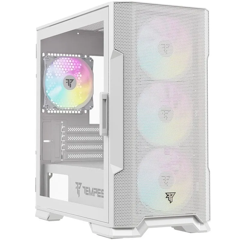 Tempest Airflow Stockade ARGB M-ATX Bianco - immagine 1