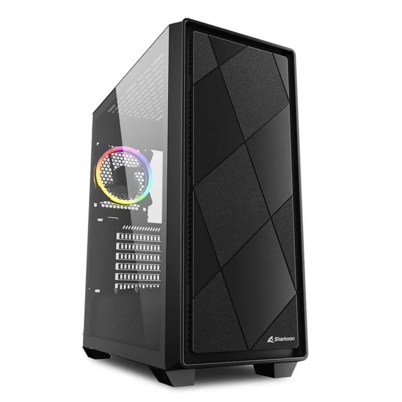 Sharkoon VS8 RGB Midi Tower Vetro temperato USB-C 3.2 Nero - immagine 1