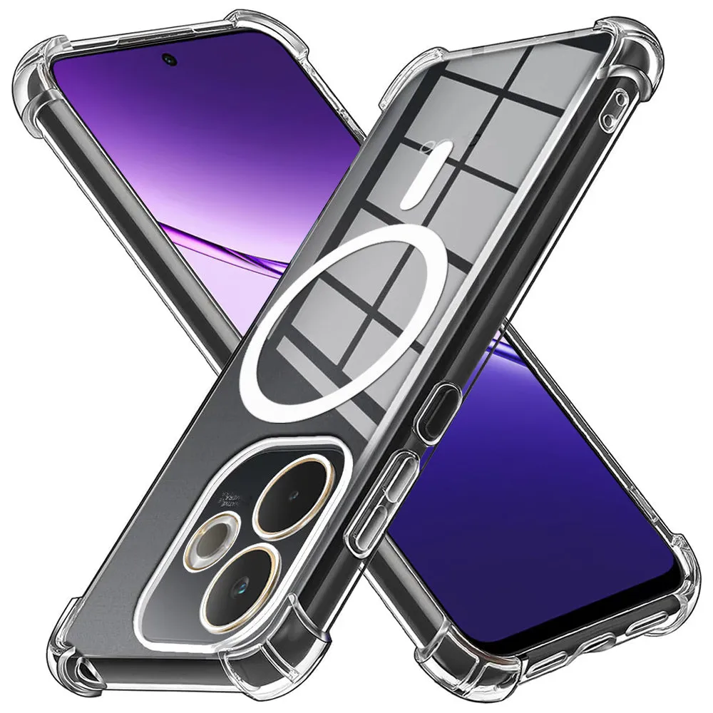 Custodia MagSafe per Oppo A5 Pro 4G / A5 Pro, Techsuit, Antiurto, Trasparente - immagine 1