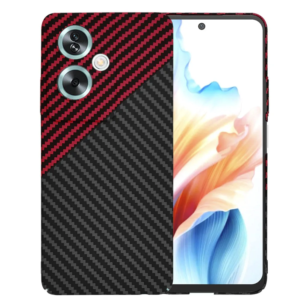 Custodia per OnePlus Nord N30 SE / Oppo A79, Techsuit, Carbonite FiberShell, Nero Rosso - immagine 1