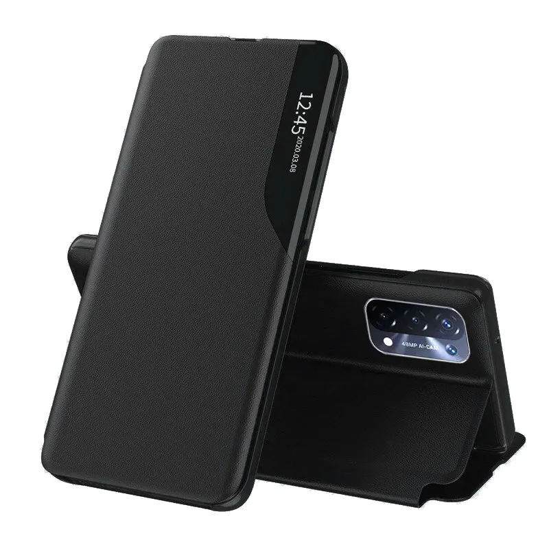 Custodia per OnePlus Nord N200 5G / Oppo A74 5G / A54 5G, Techsuit, eFold, Nera - immagine 1