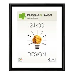 Cornice legno (24x30cm) DESIGN FRANK Nero lucido 12 NE 09 - immagine 1