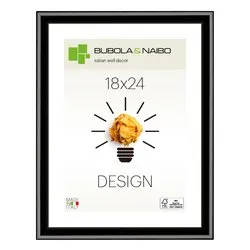Cornice legno (18x24cm) DESIGN FRANK Nero lucido 12 NE 06 - immagine 1