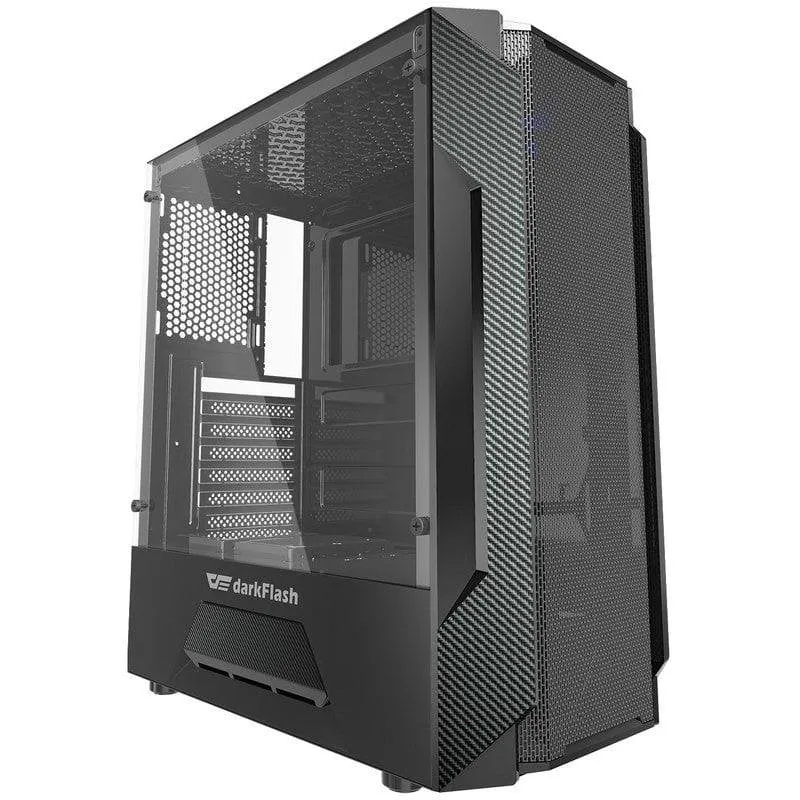 Torre Gaming darkFlash Leo Cristallo Temperato USB 3.0 Nera - immagine 1