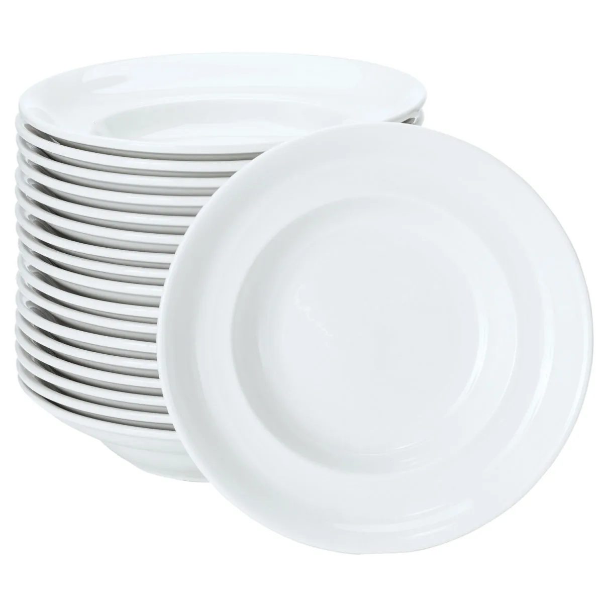 18x PULSIVA Piatto pasta Classic; 370 ml, 25x5.3 cm (ØxH); bianco; rotonda; 18 pz. / Pacco - immagine 1