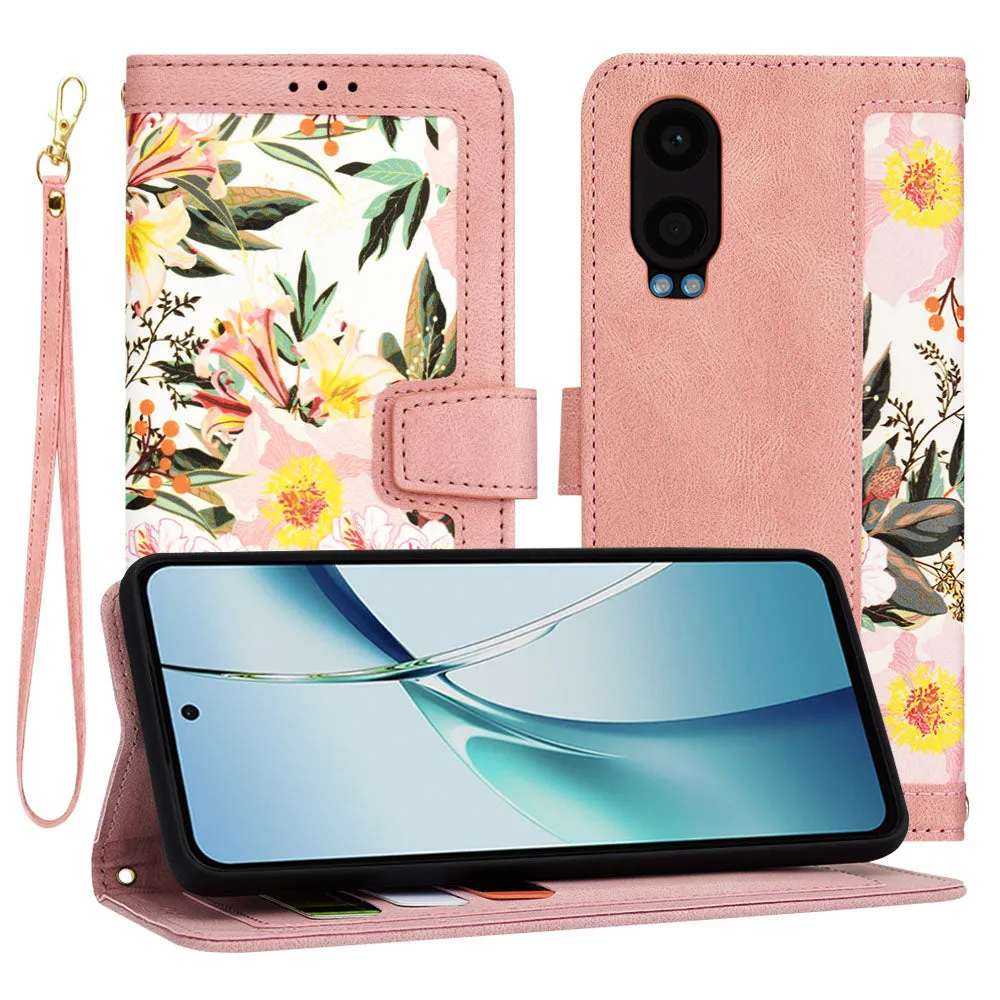 Custodia per OnePlus Nord CE4 Lite, Techsuit, FlipCraft, Rosa - immagine 1