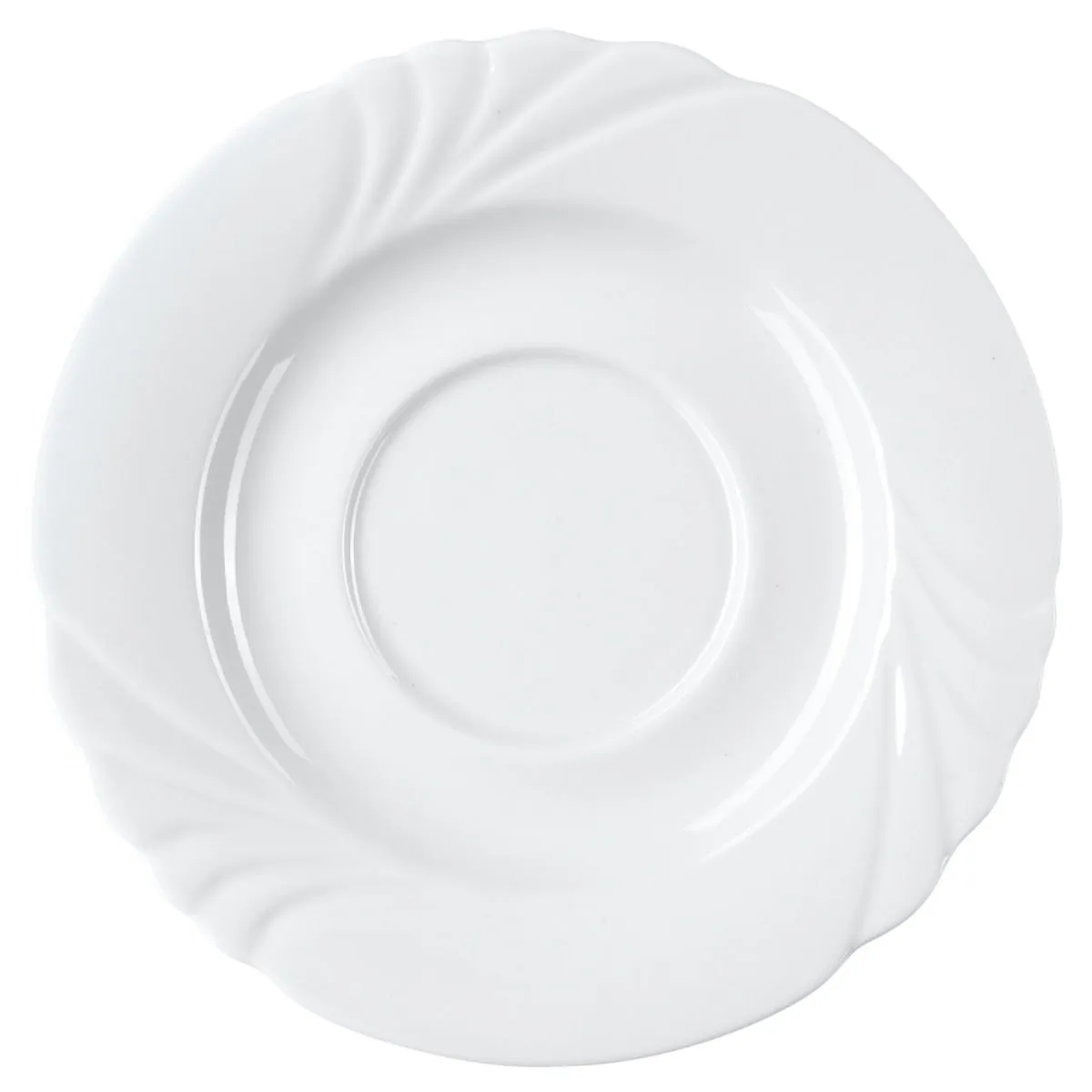 6x PULSIVA Piattino cappuccino Swing; 15 cm (Ø); bianco; rotonda; 6 pz. / Pacco - immagine 1