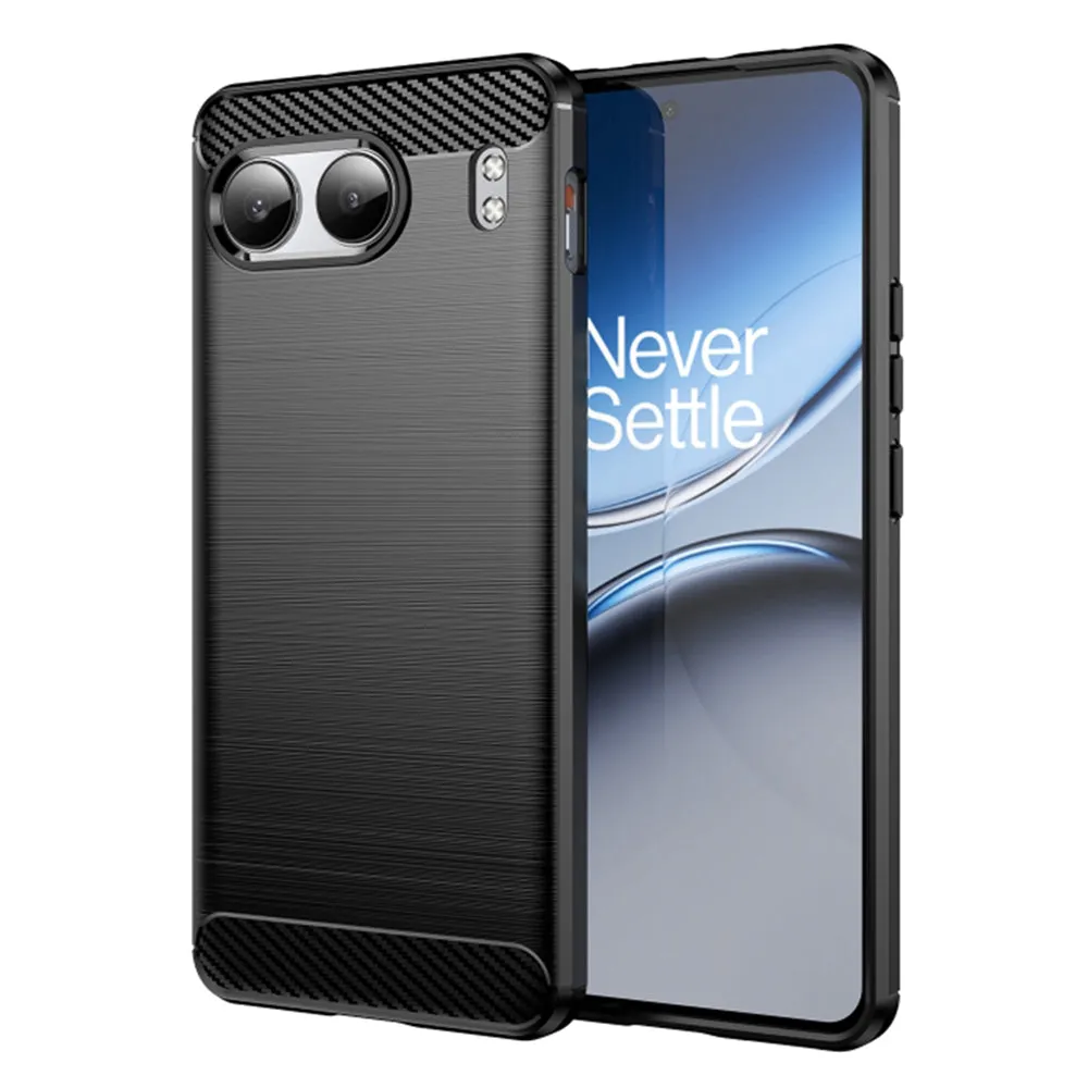 Custodia per OnePlus Nord 4, Techsuit, Carbonio, Nera - immagine 1