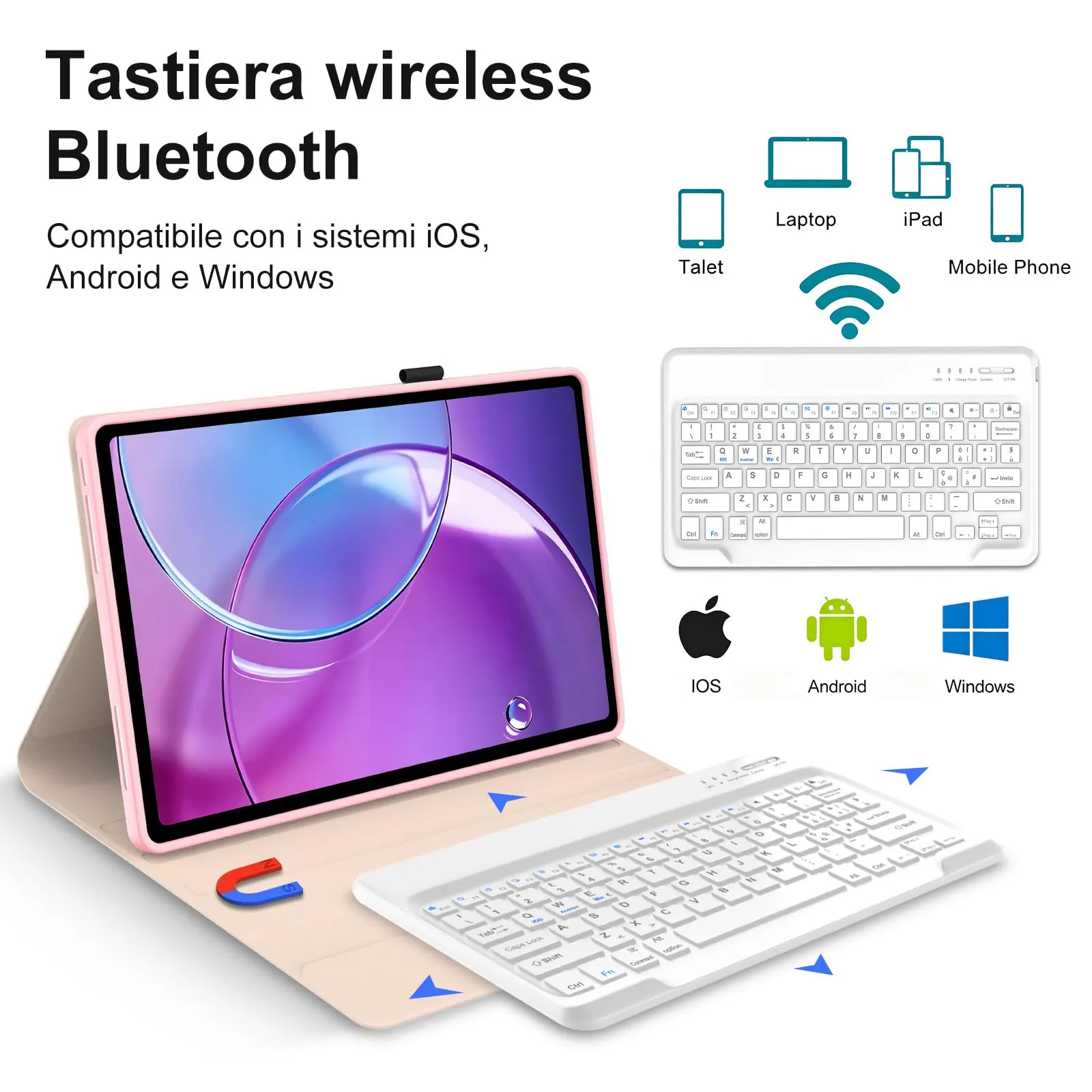 FOGARI Cover Tastiera per Lenovo Idea Tab Pro Gen 2 13 Pollici 2026 - immagine 3