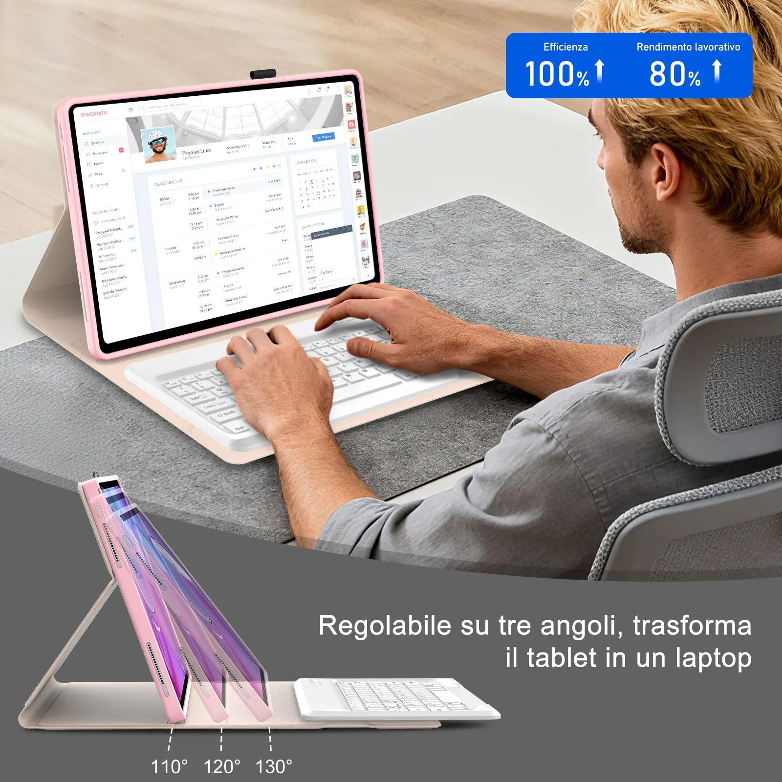 FOGARI Cover Tastiera per Lenovo Idea Tab Pro Gen 2 13 Pollici 2026 - immagine 7