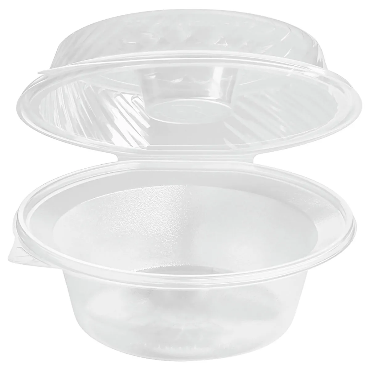 25x WIMEX Contenitore per insalata in plastica con coperchio; 2100 ml, 21.5x10.5 cm (ØxH); trasparente; 25 pz. / Pacco - immagine 1