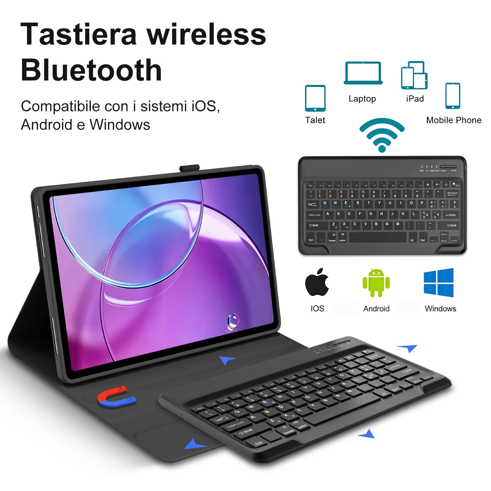 FOGARI Cover Tastiera per Lenovo Idea Tab Pro Gen 2 13 Pollici 2026 - immagine 3