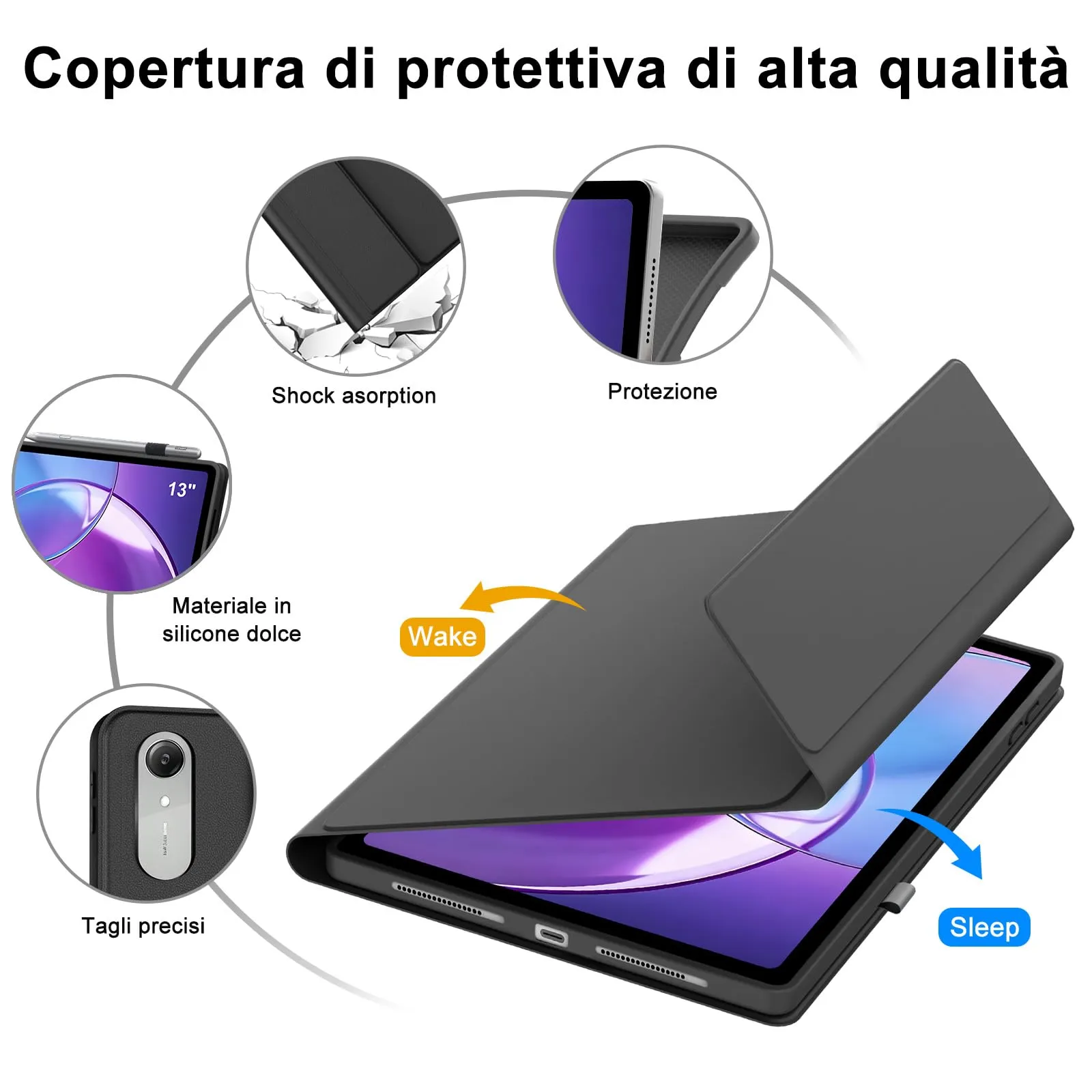 FOGARI Cover Tastiera per Lenovo Idea Tab Pro Gen 2 13 Pollici 2026 - immagine 5