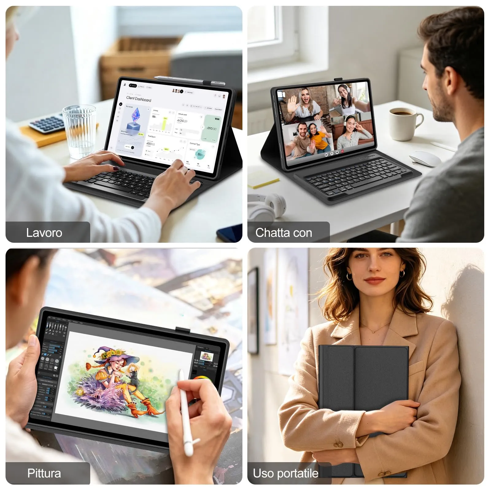 FOGARI Cover Tastiera per Lenovo Idea Tab Pro Gen 2 13 Pollici 2026 - immagine 8