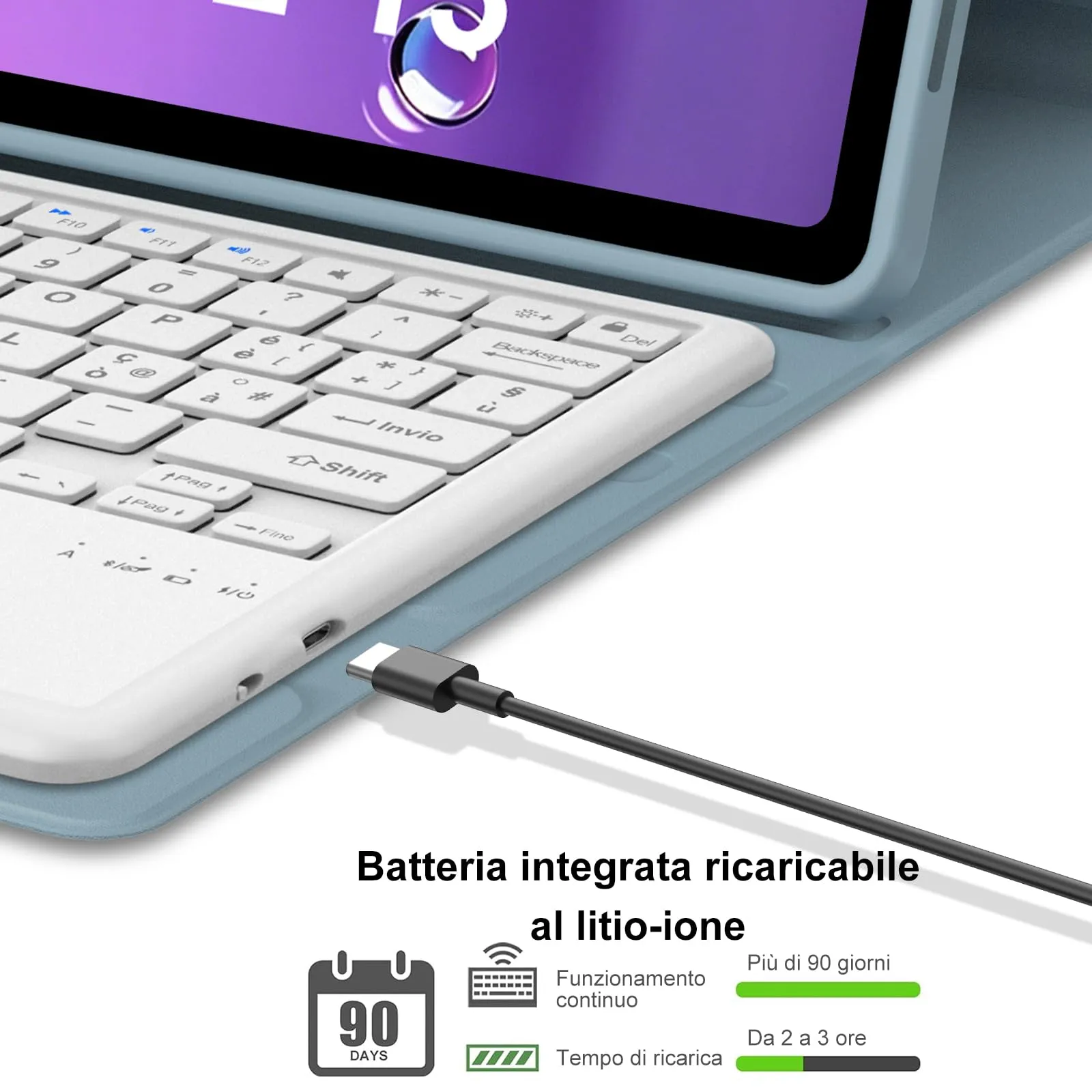 Cover Tastiera per Lenovo Idea Tab Pro Gen 2 13 Pollici 2026 con Touchpad - immagine 4