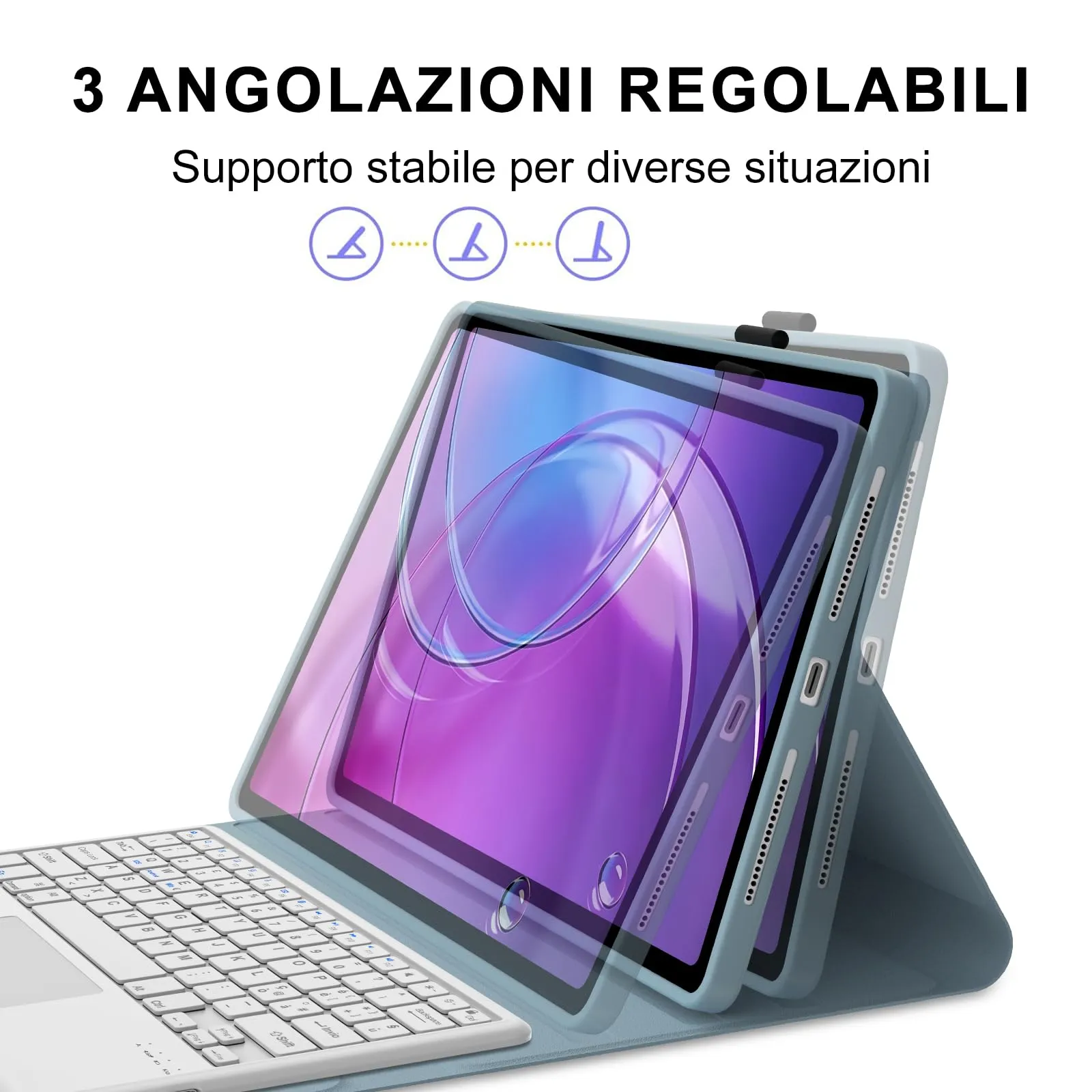 Cover Tastiera per Lenovo Idea Tab Pro Gen 2 13 Pollici 2026 con Touchpad - immagine 7