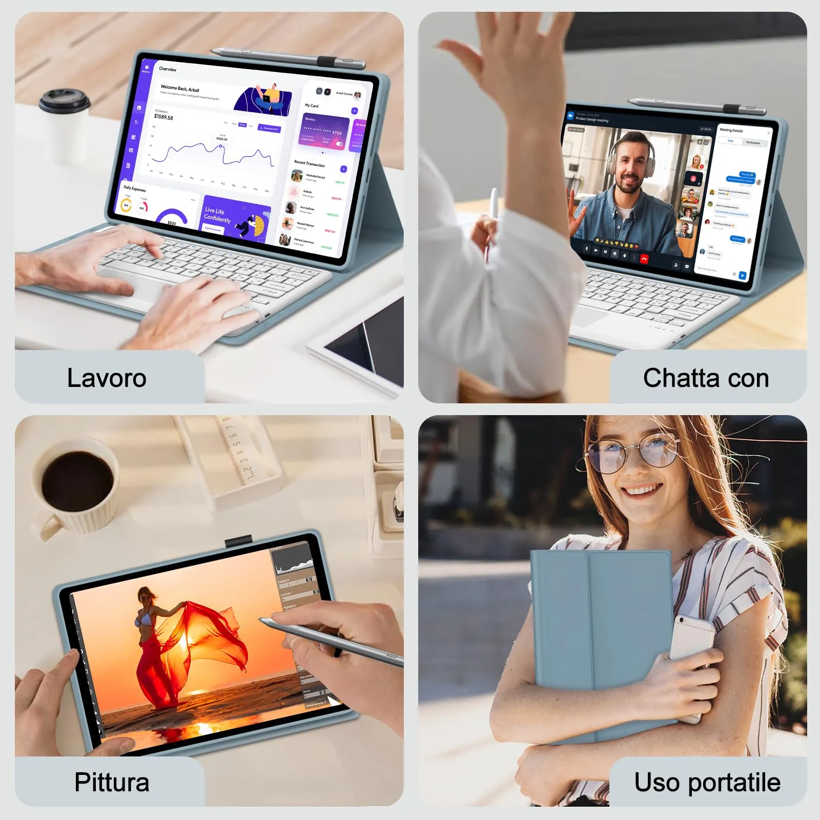 Cover Tastiera per Lenovo Idea Tab Pro Gen 2 13 Pollici 2026 con Touchpad - immagine 9
