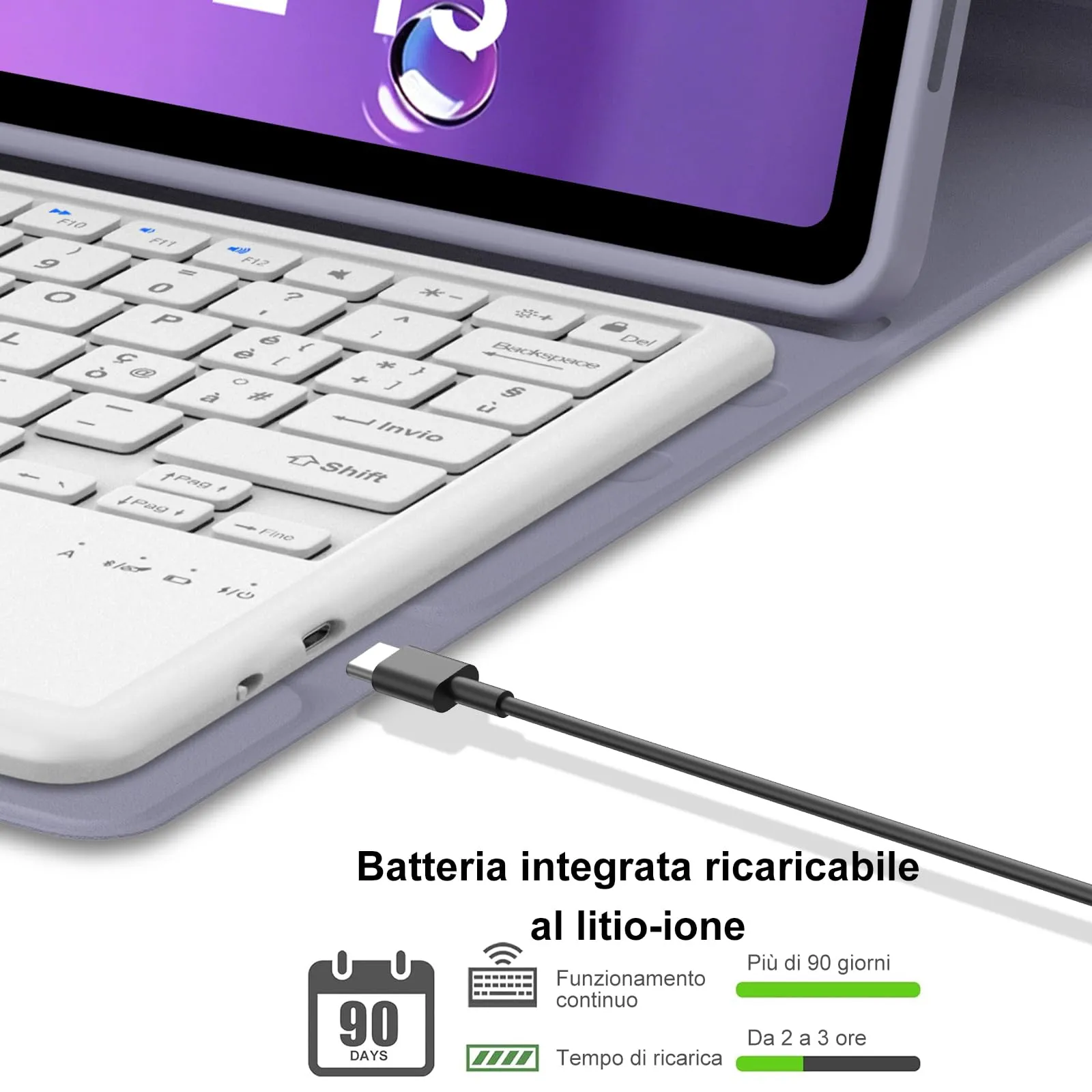 Cover Tastiera per Lenovo Idea Tab Pro Gen 2 13 Pollici 2026 con Touchpad - immagine 4