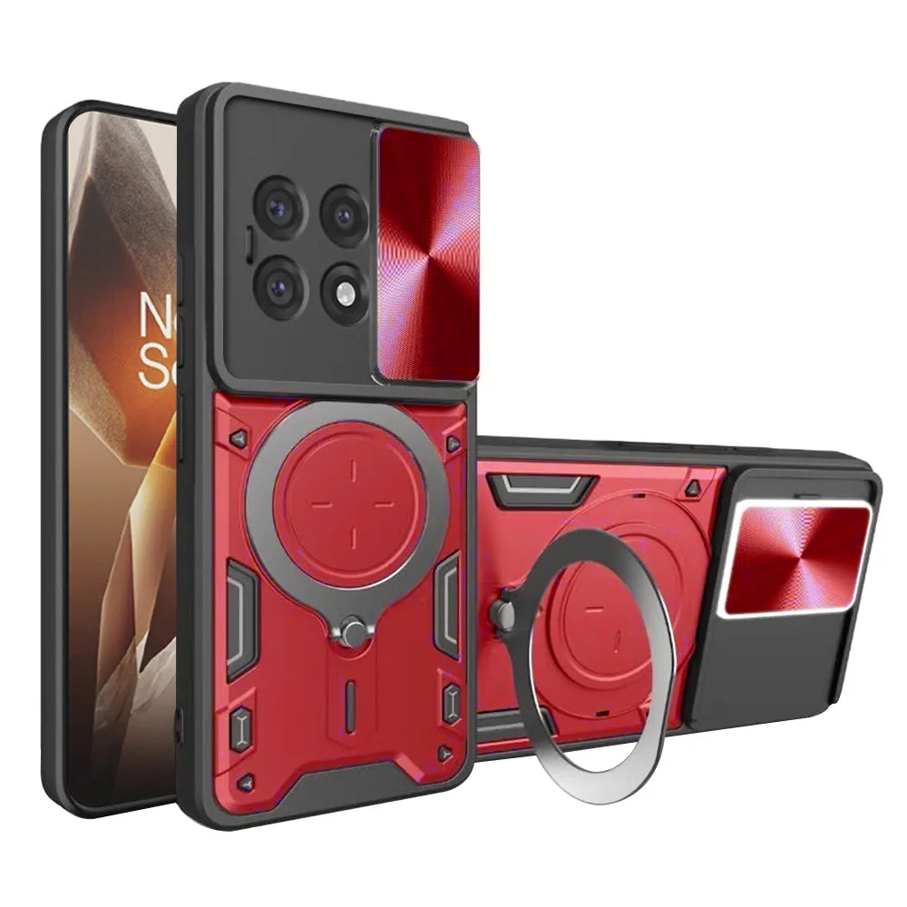Custodia per OnePlus 13R, Techsuit, CamGuard Pro, Rossa - immagine 1