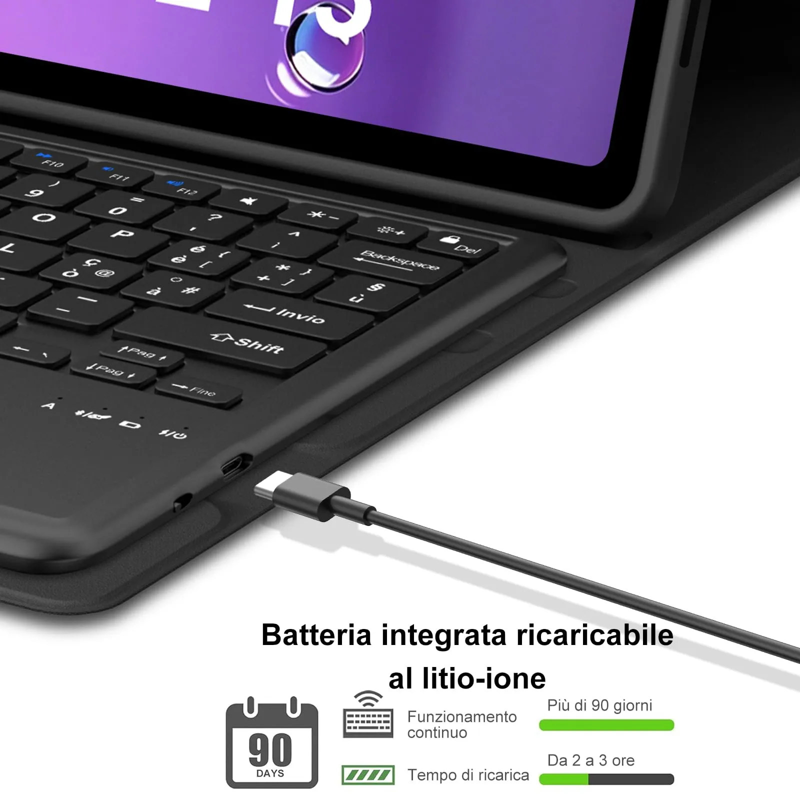 Cover Tastiera per Lenovo Idea Tab Pro Gen 2 13 Pollici 2026 con Touchpad - immagine 4