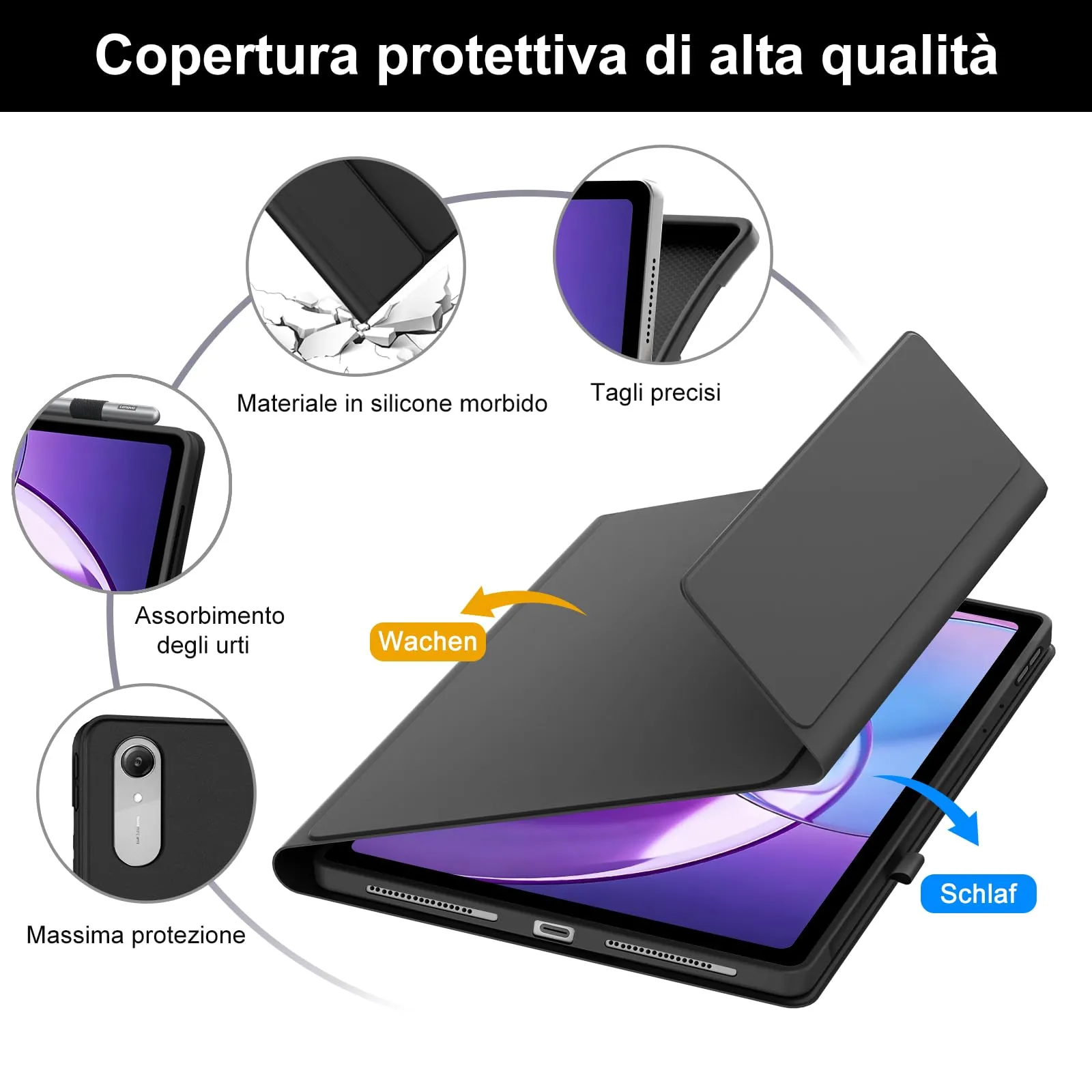 Cover Tastiera per Lenovo Idea Tab Pro Gen 2 13 Pollici 2026 con Touchpad - immagine 6