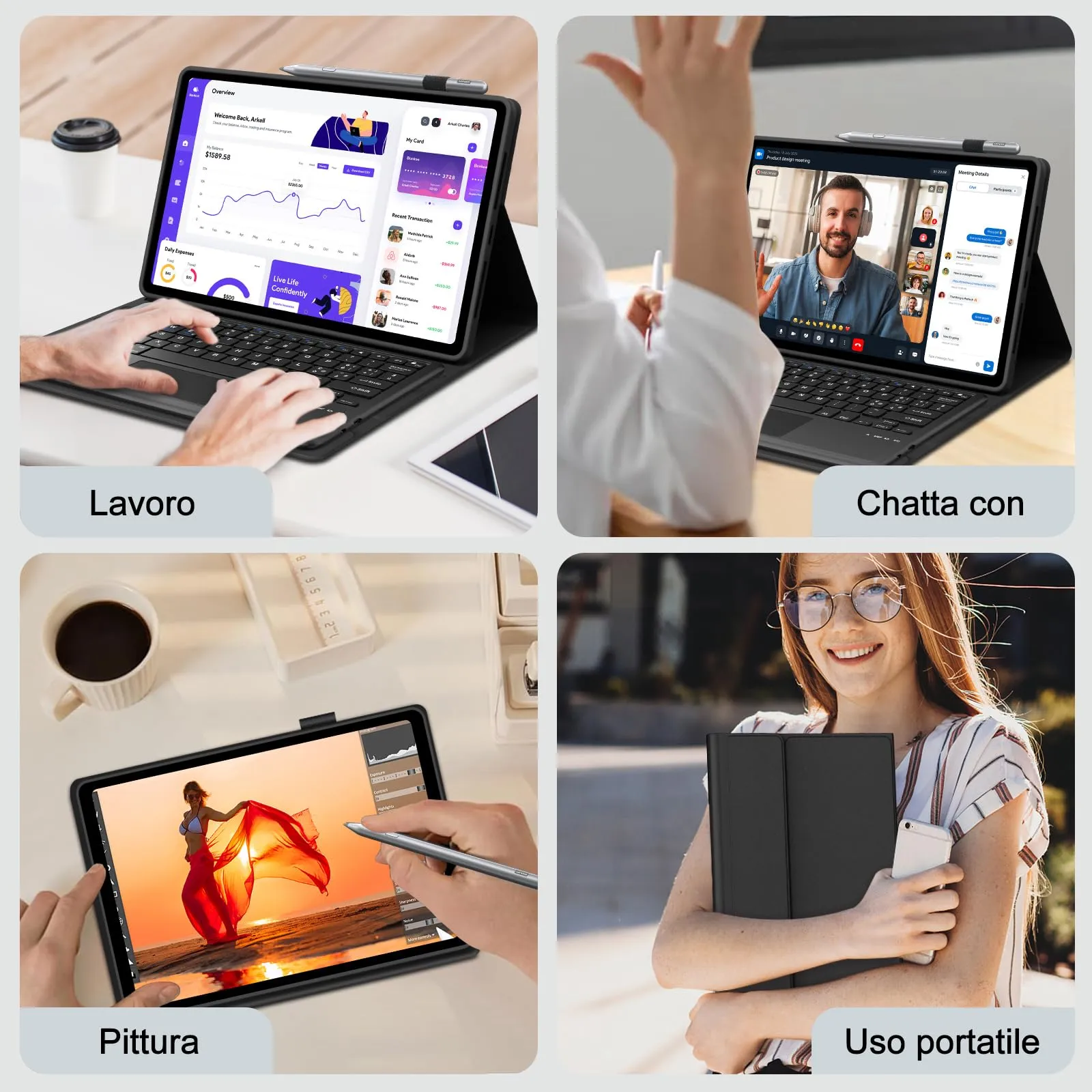 Cover Tastiera per Lenovo Idea Tab Pro Gen 2 13 Pollici 2026 con Touchpad - immagine 9