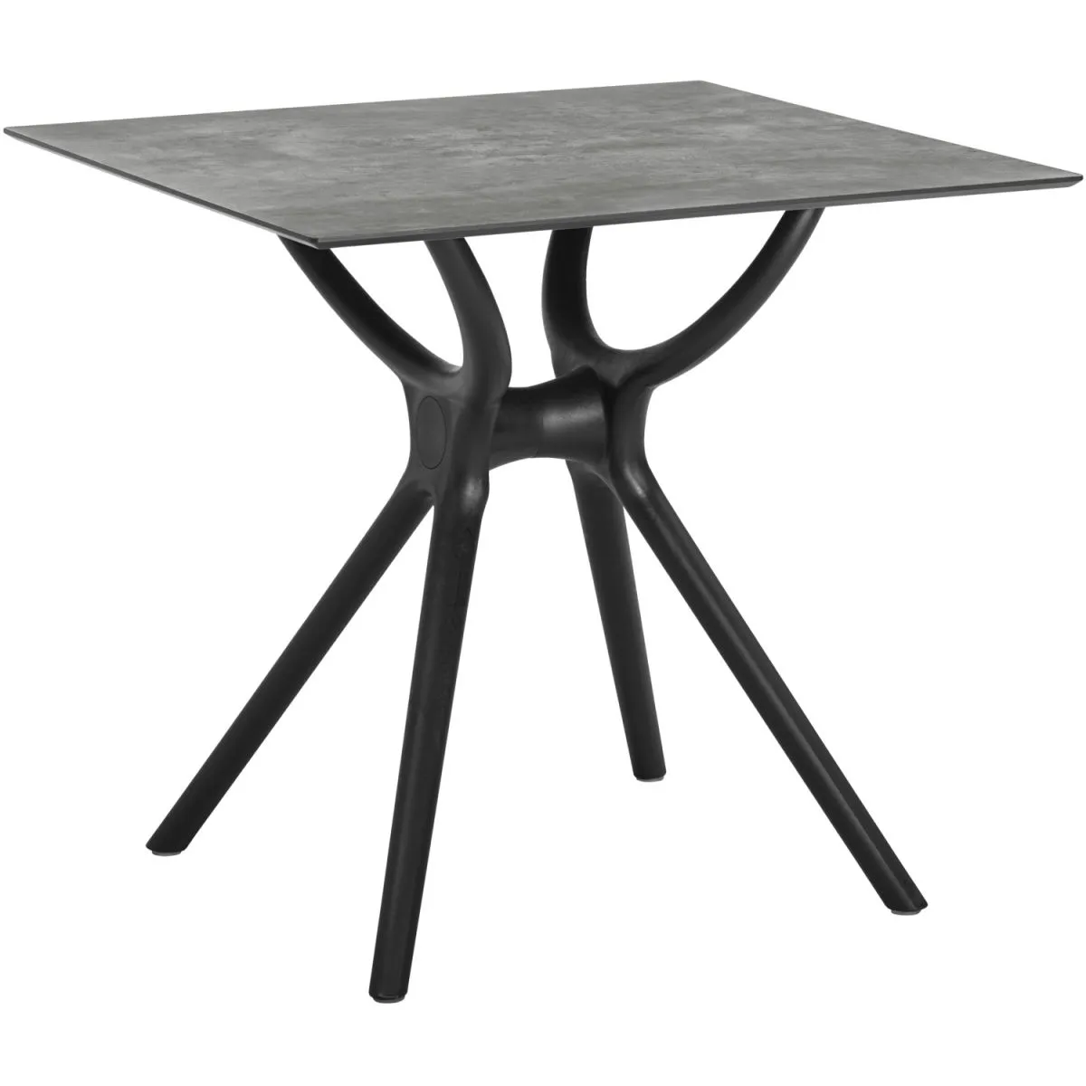VEGA Tavolo da esterno Faro; 80x80x74 cm (LxLxH); Piano tavolo cemento, struttura nero; quadrata - immagine 1