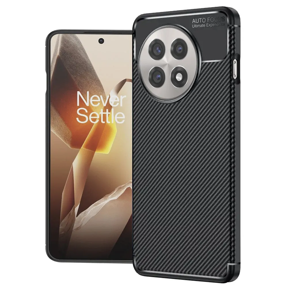 Custodia per OnePlus 13R, Techsuit, CarbonFiber, Nera - immagine 1