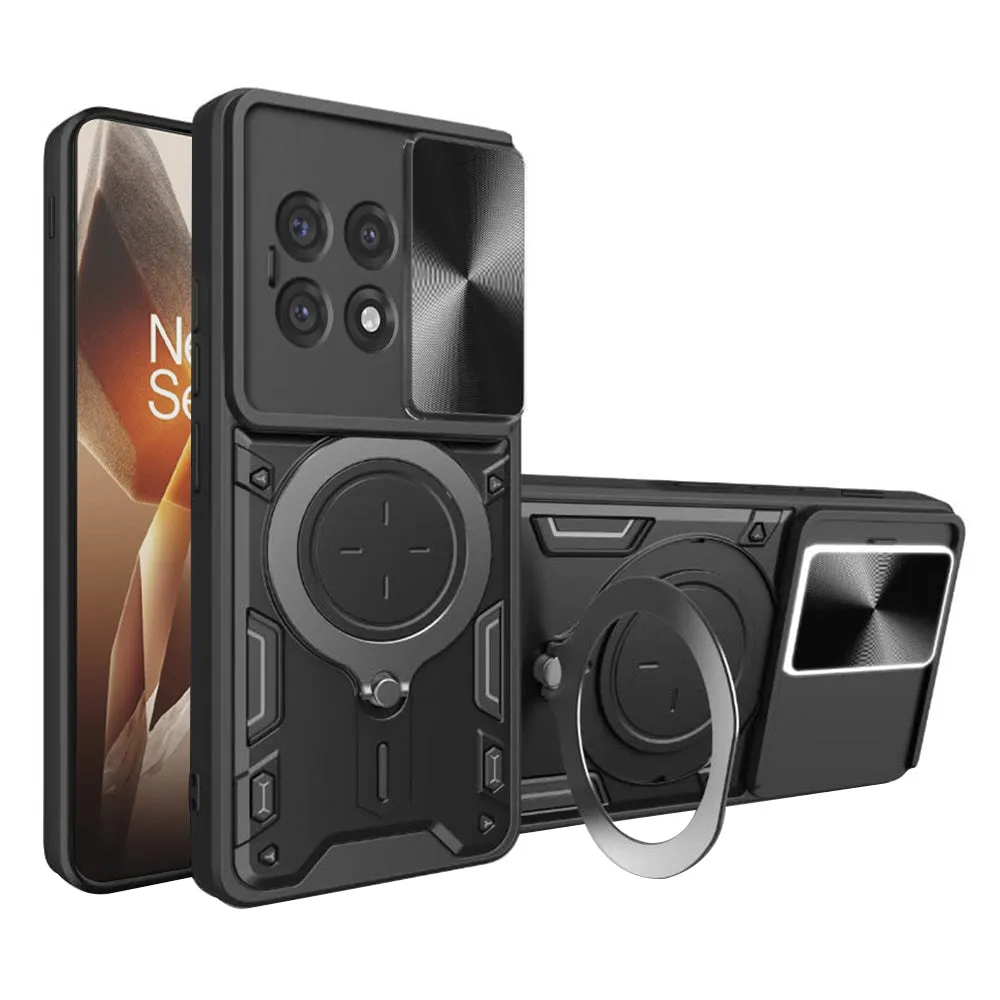 Custodia per OnePlus 13R, Techsuit, CamGuard Pro, Nera - immagine 1