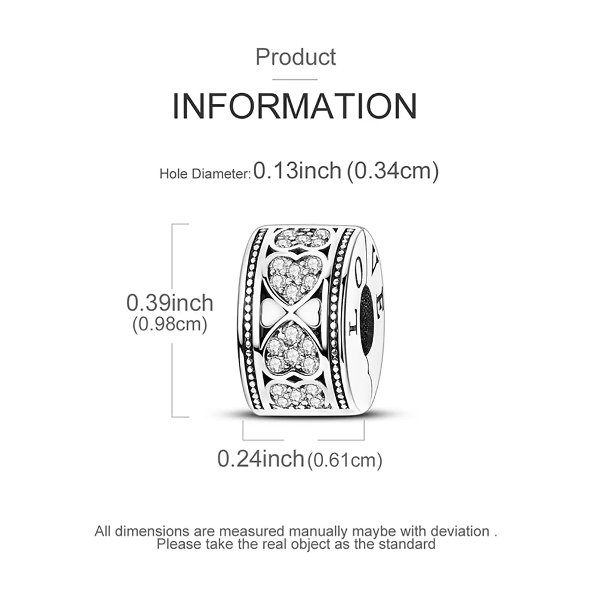 LNQOBU Clip/Stopper Charms per Bracciale Argento 925 Pave Cubic Zirconia Bead Stella Luna Farfalla Blu Gioielli Regalo per Donna - immagine 5