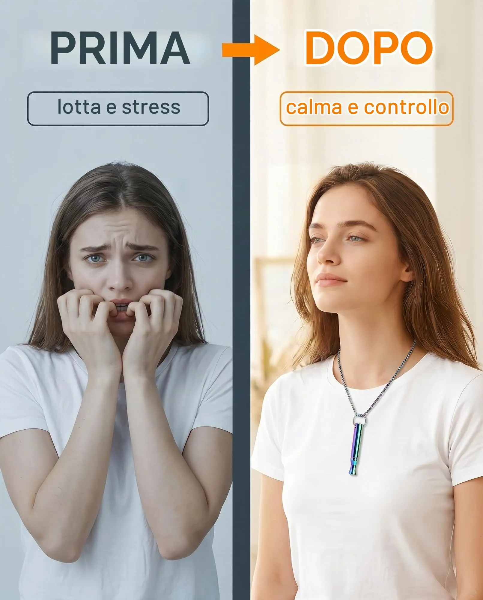 UEAVOID Collana Respiratoria per Smettere di Fumare 3 Pezzi, 3 Colori – Inalatore Antistress per Ansia, Strumento Finto Sigaretta - immagine 4