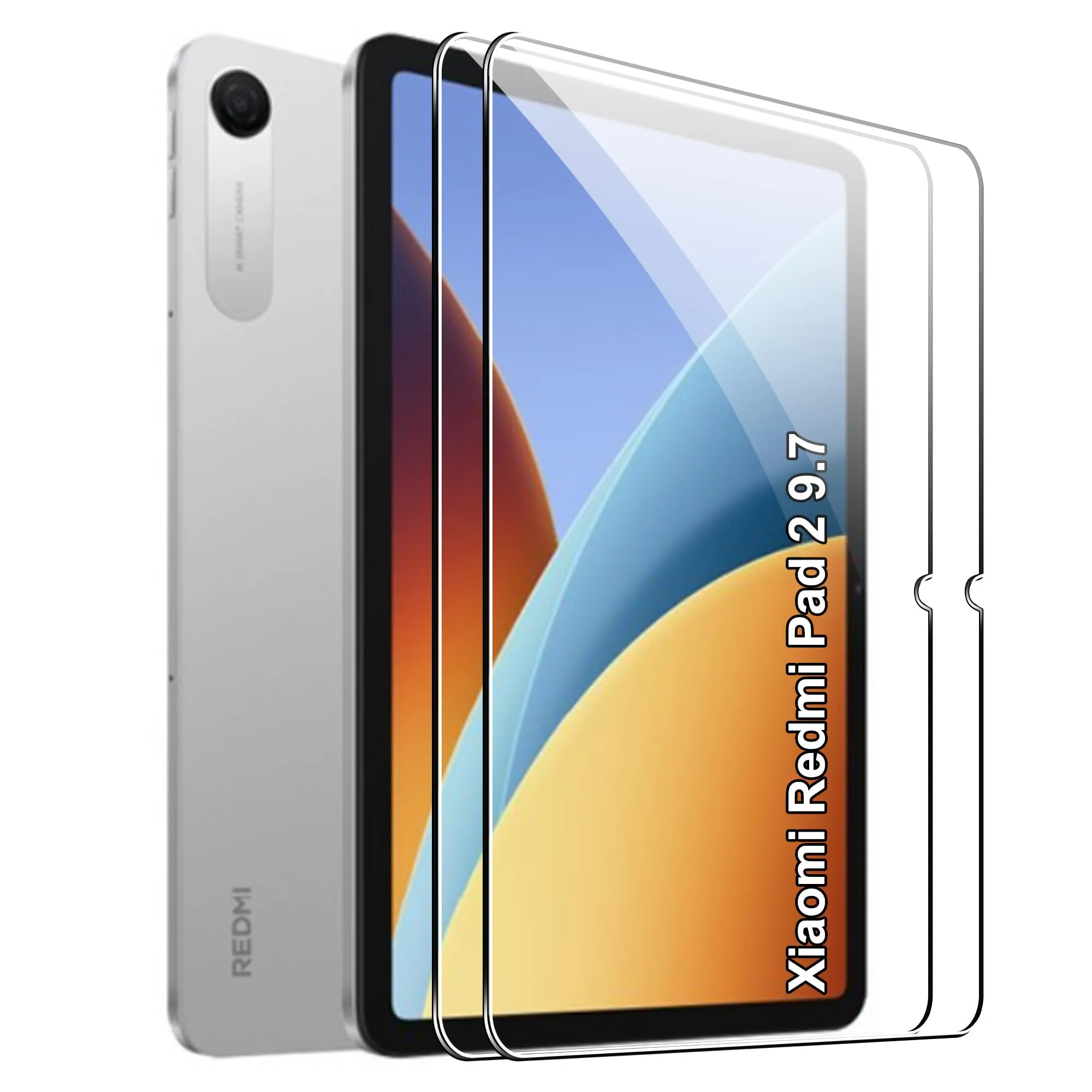 CAUHENYEE Pellicola Protettiva per Xiaomi Redmi Pad 2 9.7" Vetro Temperato, Confezione da 2 HD Trasparente Pellicola Protettiva in Vetro Protettiva per Xiaomi Redmi Pad 2 9.7", AntiGraffio - immagine 1