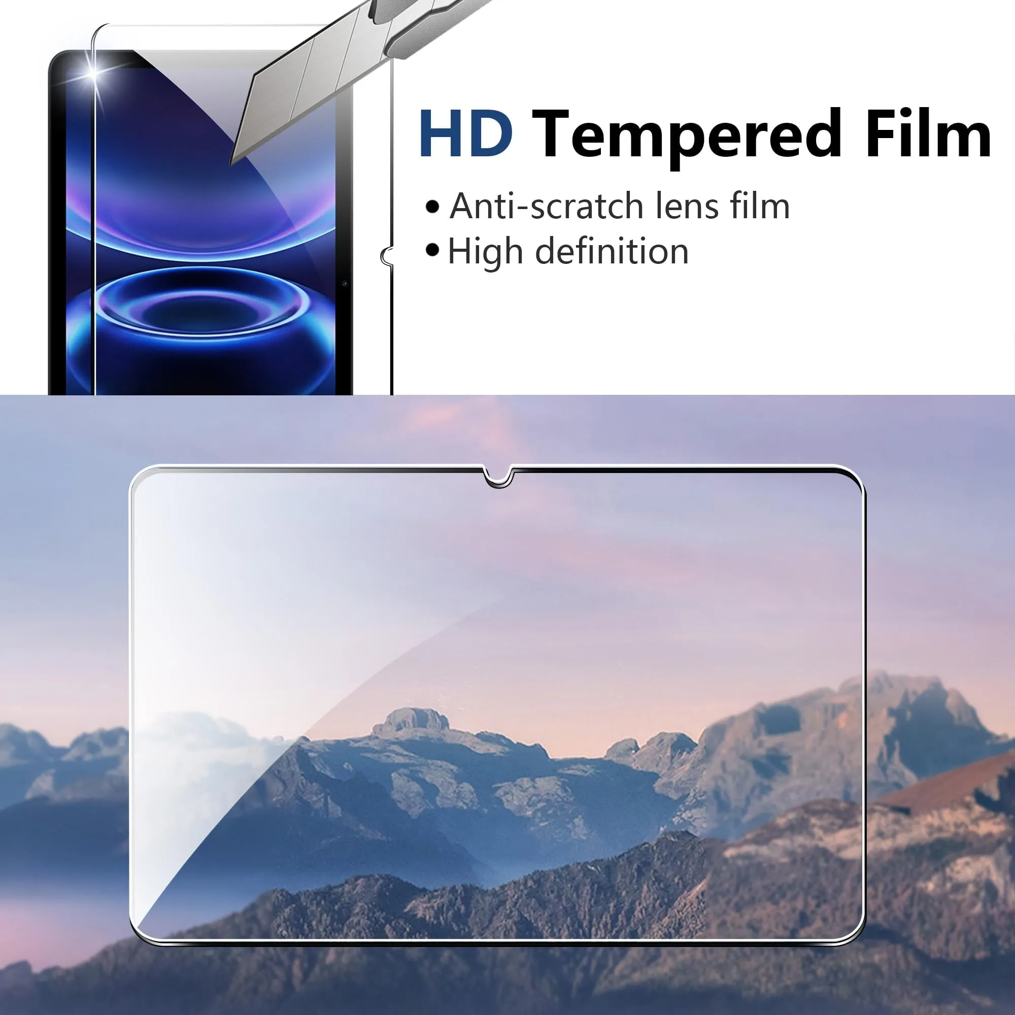 CAUHENYEE Pellicola Protettiva per Xiaomi Redmi Pad 2 9.7" Vetro Temperato, Confezione da 2 HD Trasparente Pellicola Protettiva in Vetro Protettiva per Xiaomi Redmi Pad 2 9.7", AntiGraffio - immagine 7