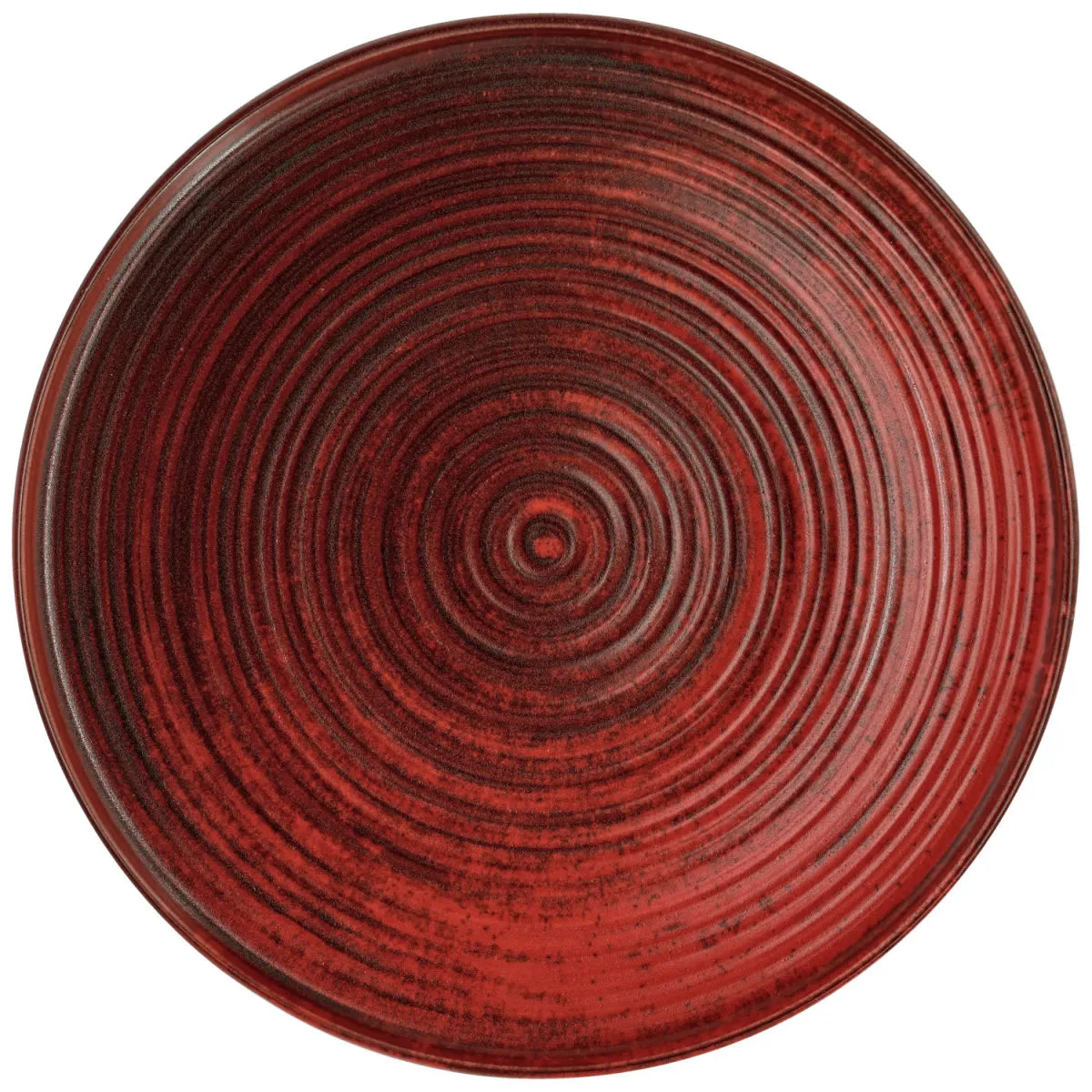 4x VEGA Piatto Etana piano; 30x1.4 cm (ØxH); rosso; rotonda; 4 pz. / Pacco - immagine 1