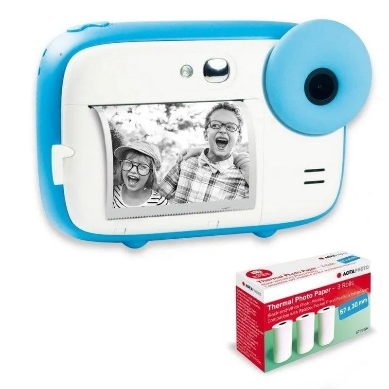 Cámara Instantánea Agfaphoto Realikids Instant Cam Flash Filtri Selfie Blu - immagine 1