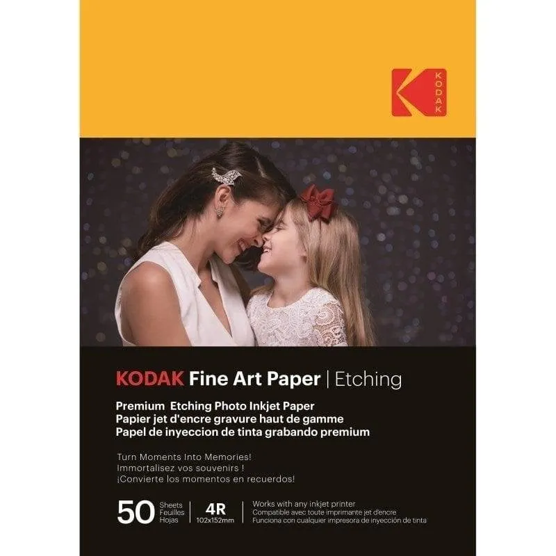 Carta per stampante Kodak Fine Art Graate A6 210 g effetto inciso opaco - immagine 1