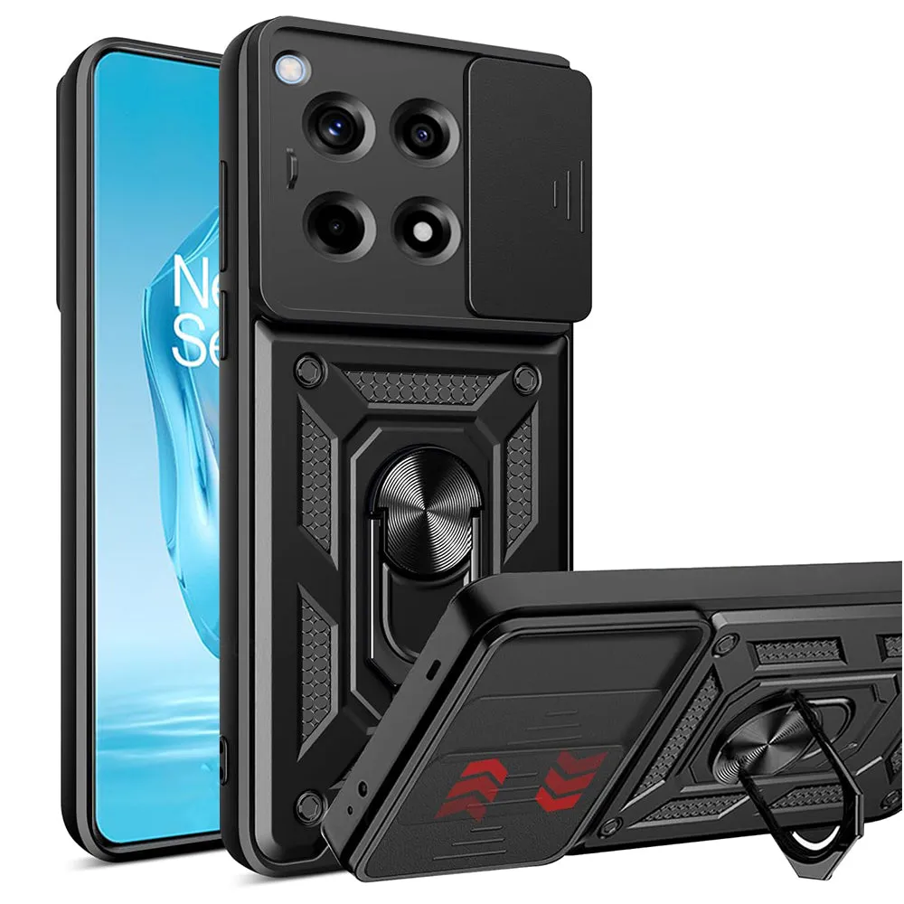 Custodia per OnePlus 12R, Techsuit, CamShield, Nera - immagine 1