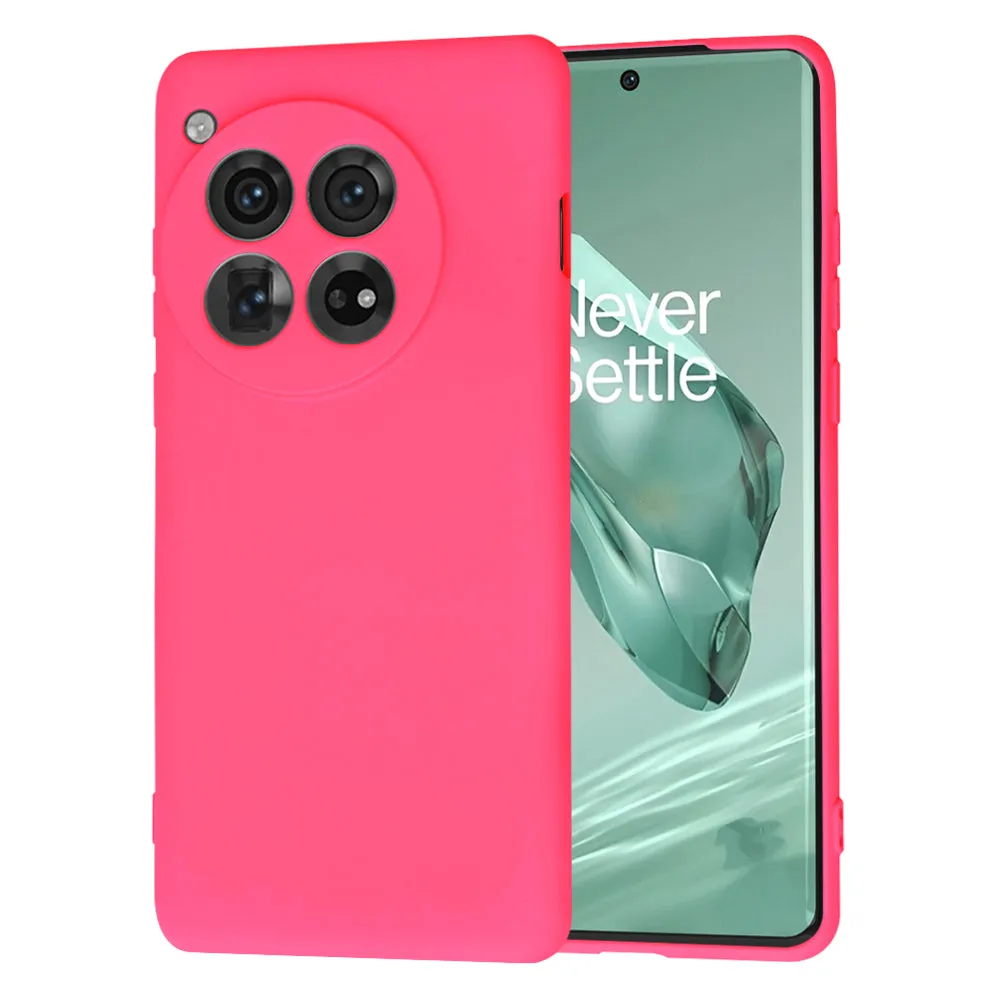 Custodia per OnePlus 12, Techsuit, SoftFlex, Rosa Scuro - immagine 1