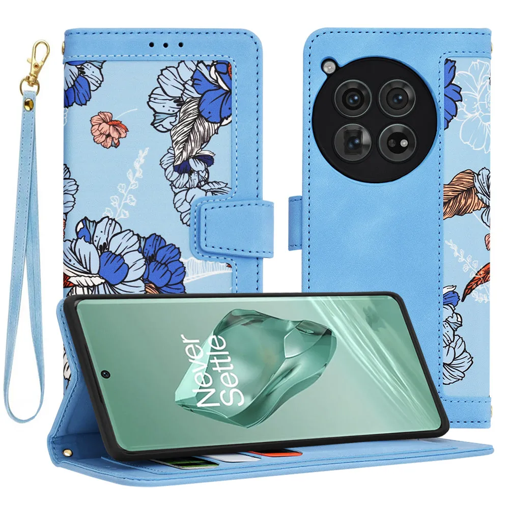 Custodia per OnePlus 12, Techsuit, FlipCraft, Blu - immagine 1