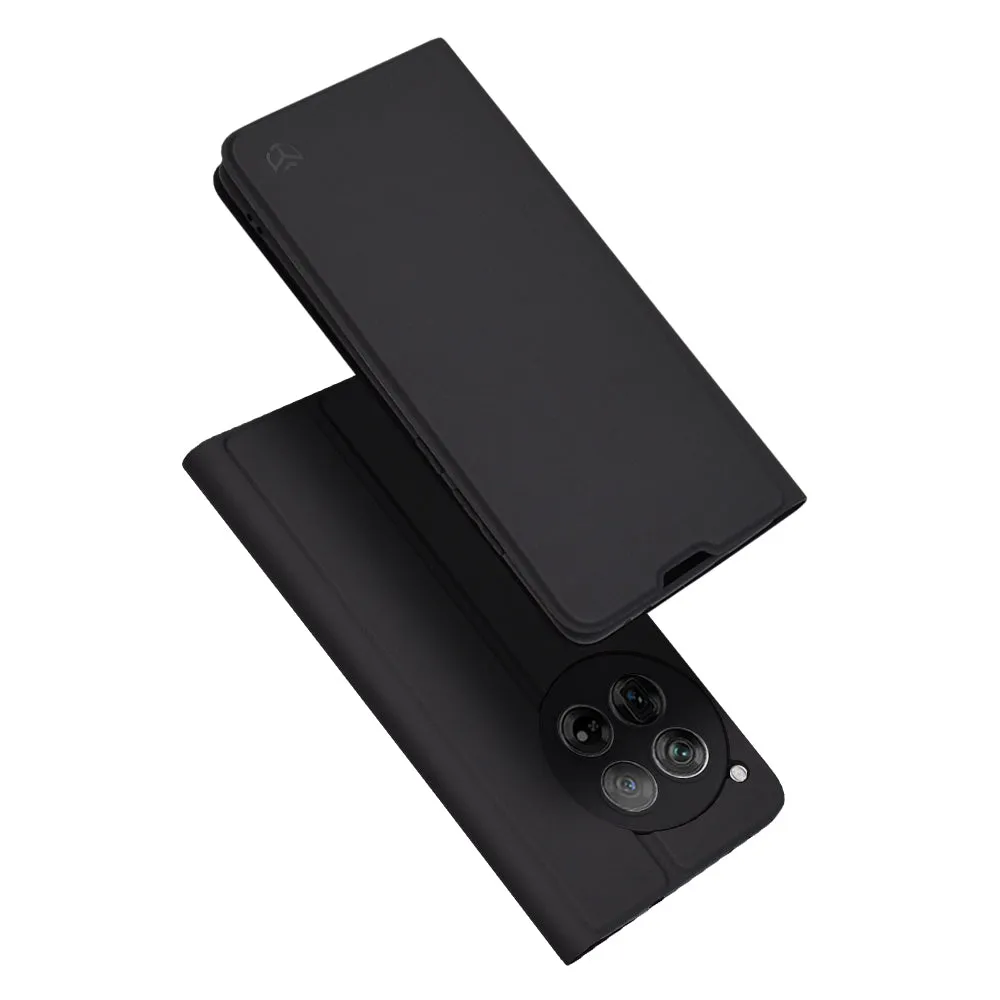 Custodia per OnePlus 12, Techsuit, Magskin Book, Nera - immagine 1