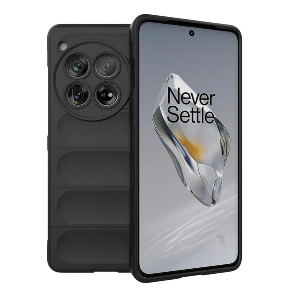 Custodia per OnePlus 12, Techsuit, Magic Shield, Nera - immagine 1