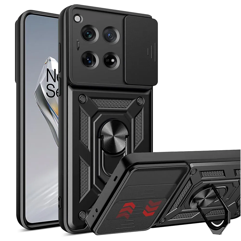 Custodia per OnePlus 12, Techsuit, CamShield, Nera - immagine 1