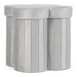 JOCELYN Pouf Grigio - immagine 1