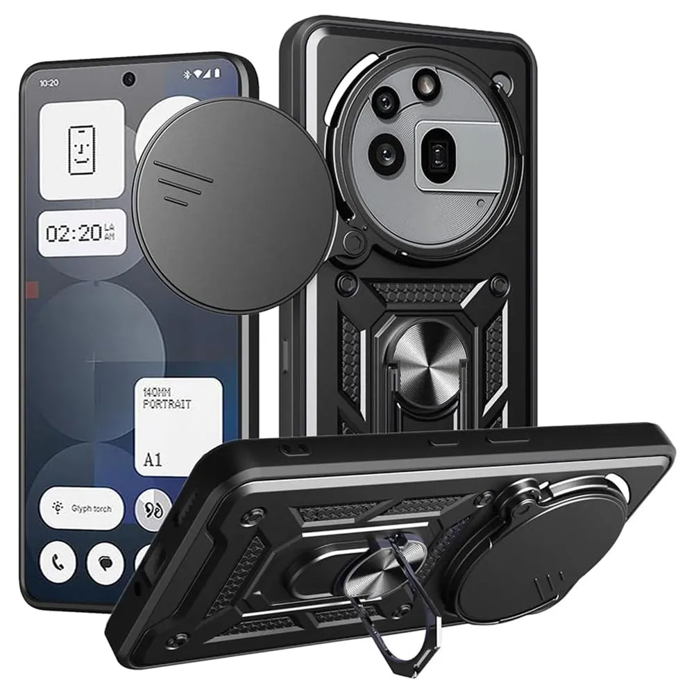 Custodia per Nothing Phone (3a) Pro, Techsuit, CamShield, Nera - immagine 1