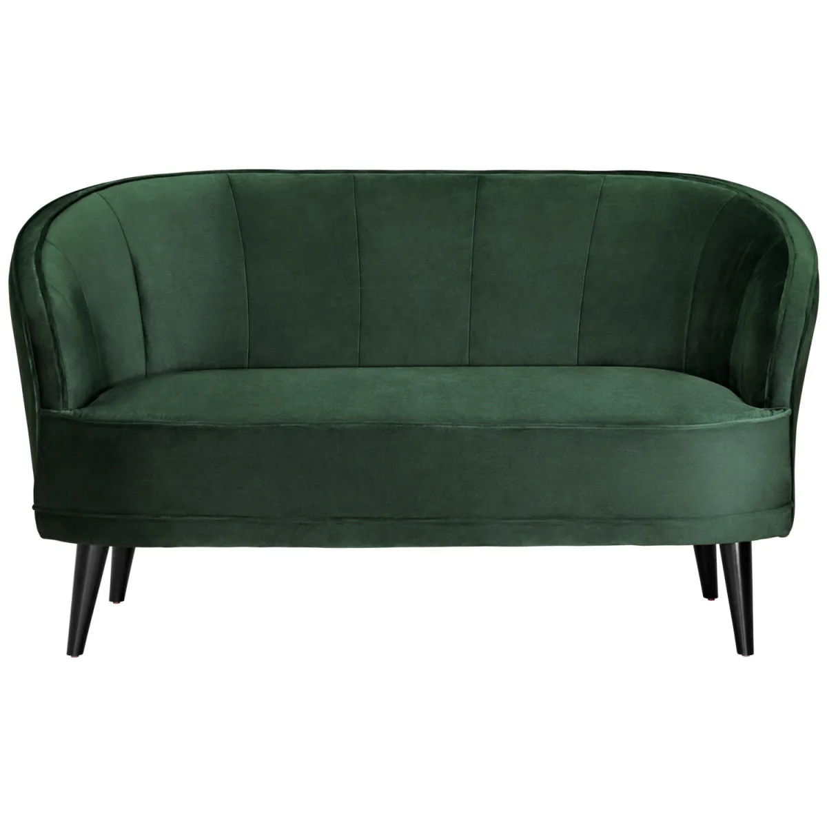 VEGA Divano Garbo; 150x75x84 cm (LxPxH); seduta abete, struttura nero - immagine 1