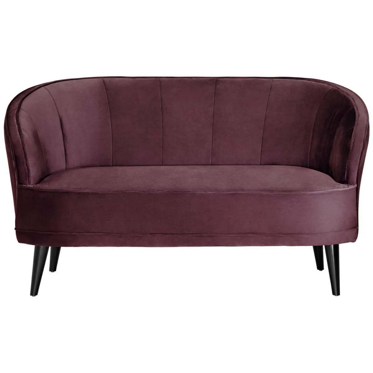 VEGA Divano Garbo; 150x75x84 cm (LxPxH); seduta violetto, struttura nero - immagine 1